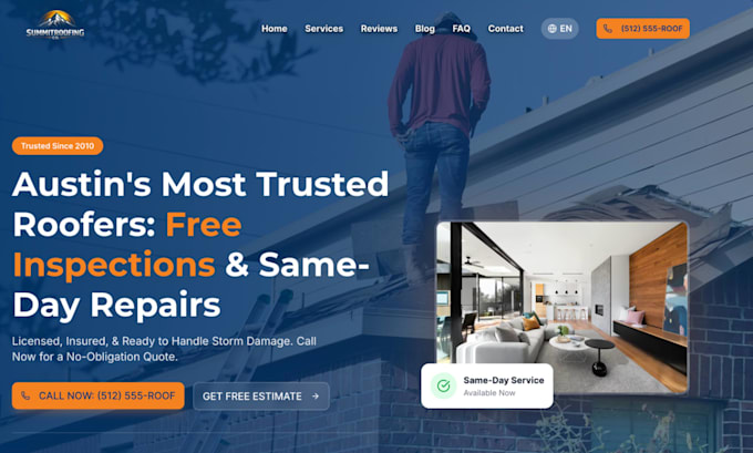 build a professional, fast loading website for your business