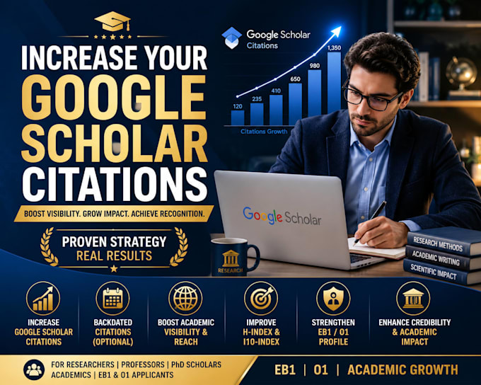 increase google scholar citations and visibility for eb1 petition