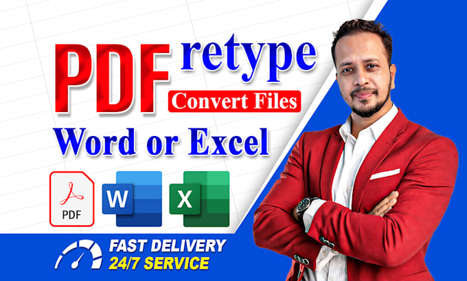 retype scanned image PDF into word or excel