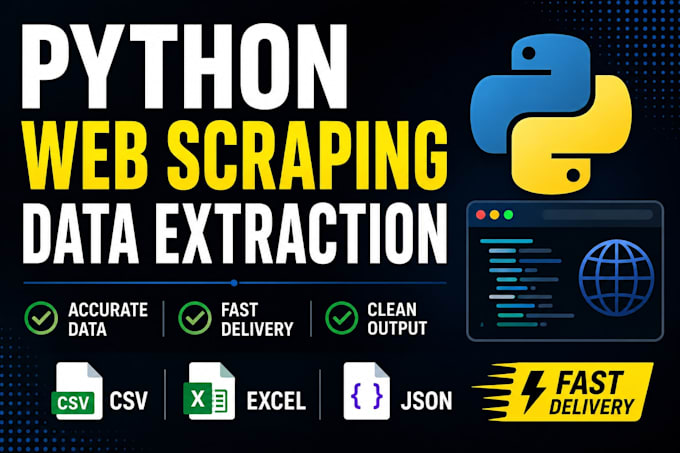 python web scraping data extraction and automation
