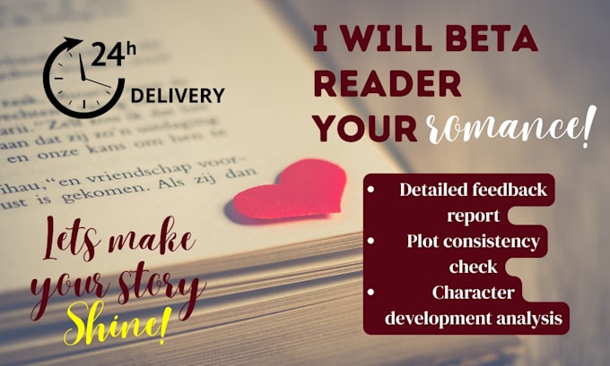 professionally beta read your romance manuscript
