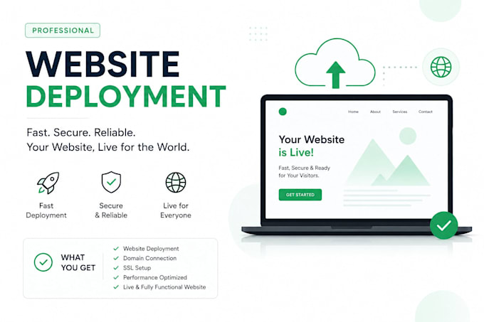 deploy your website frontend, backend or full stack on any hosting platform