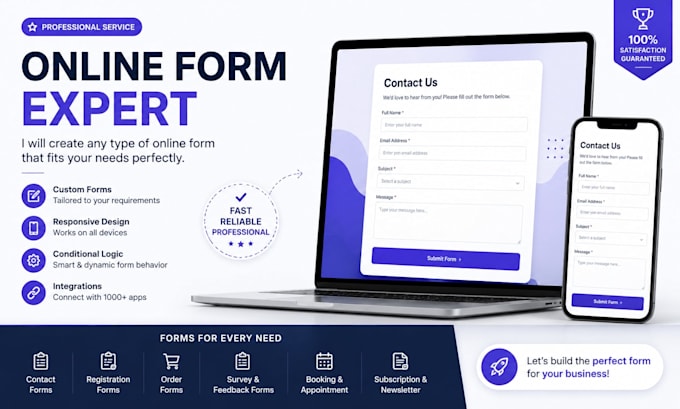 set up microsoft forms, wufoo,  zoho forms, form stack, integration