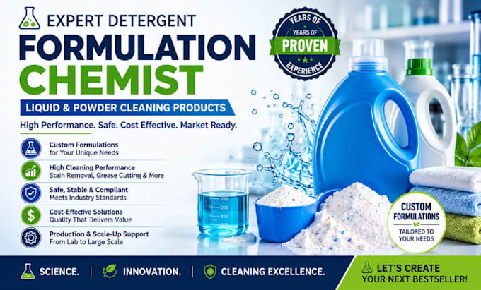 do your cosmetics, detergent formulation for cleaning product, laundry toiletry