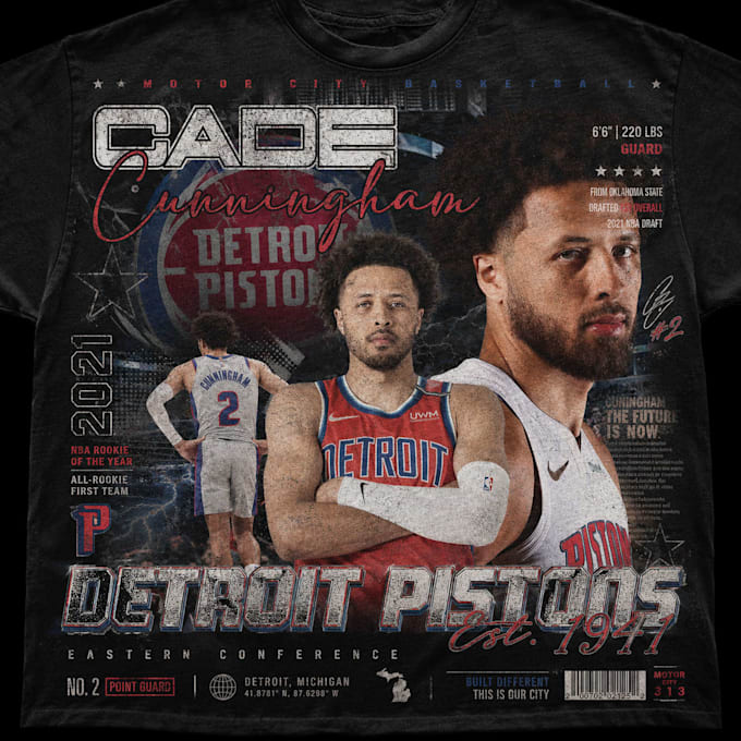 create custom vintage sports graphic tee design