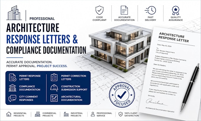 do architecture permit correction letter and compliance documentation