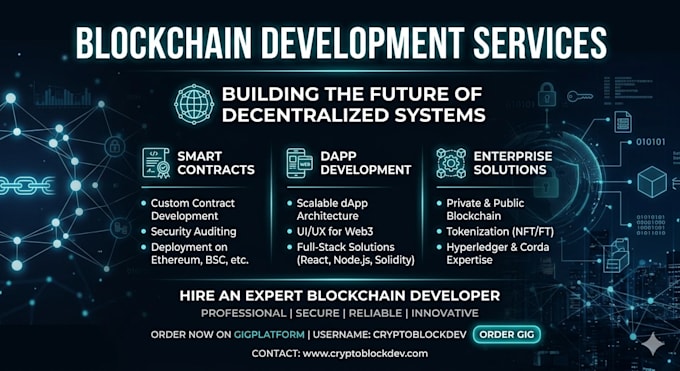 develop blockchain smart contract web3 dapp defi nft crypto bot
