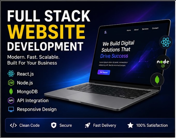 build modern custom websites with backend and API integration