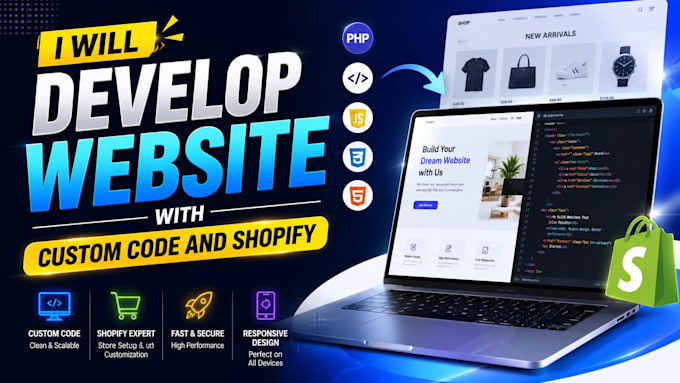 do custom website design and development using ai, shopify, wordpress, or wix