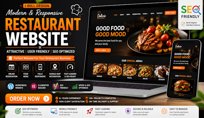 build a wordpress restaurant website with online ordering