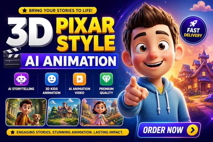 3d pixar ai animation pixar style ai animation disney animation 3d kids cartoon