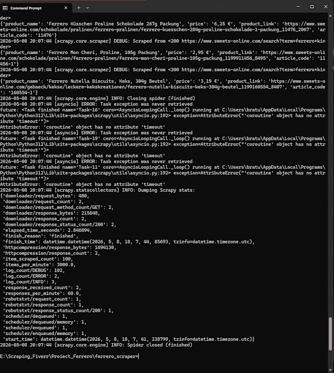 build a high speed web scraper using python and scrapy
