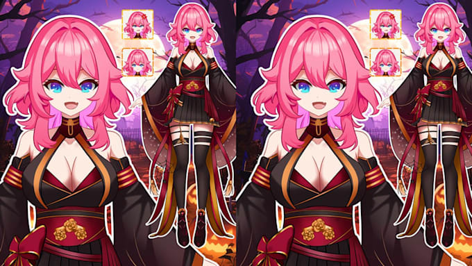 design live2d vtuber model, female or male vtuber rigging, vtuber commission