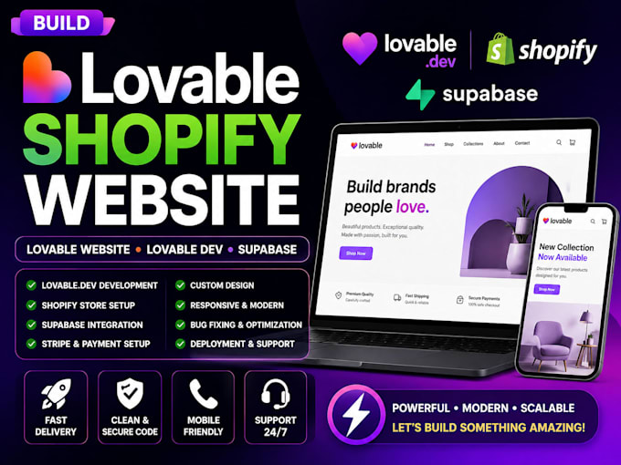 build lovable shopify website, lovable website, lovable dev, lovable supabase