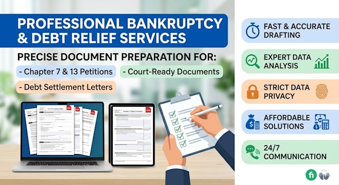 prepare professional bankruptcy documents for chapter 7 and chapter 13