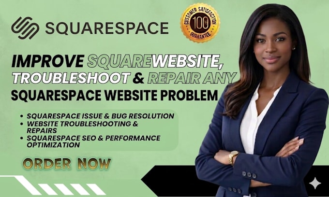 improve squarespace, troubleshoot and repair any squarespace website problem