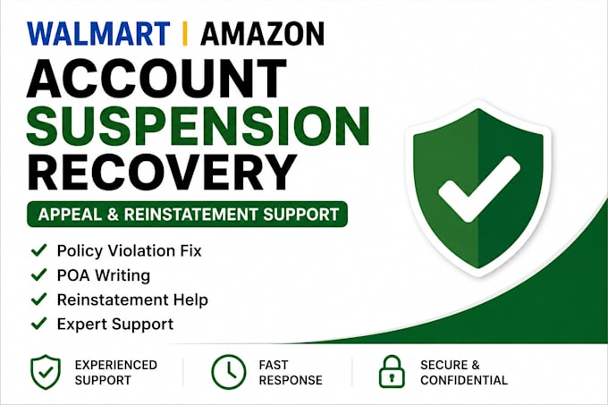 fix suspended ecommerce seller accounts