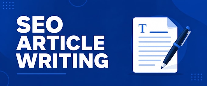 write SEO optimized blog posts and articles for your website