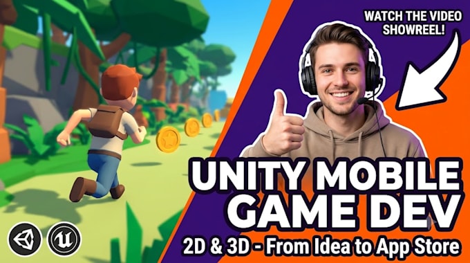 develop a captivating 2d or 3d mobile game ar vr  in unity