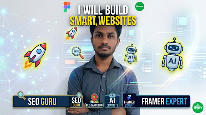 design a framer website with GEO SEO, ai chatbot and monthly support