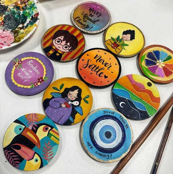 create hand painted customised fridge magnets for you