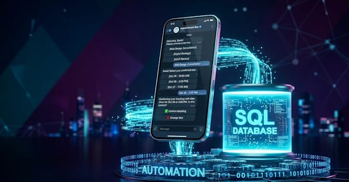 develop a custom python telegram bot with sql database