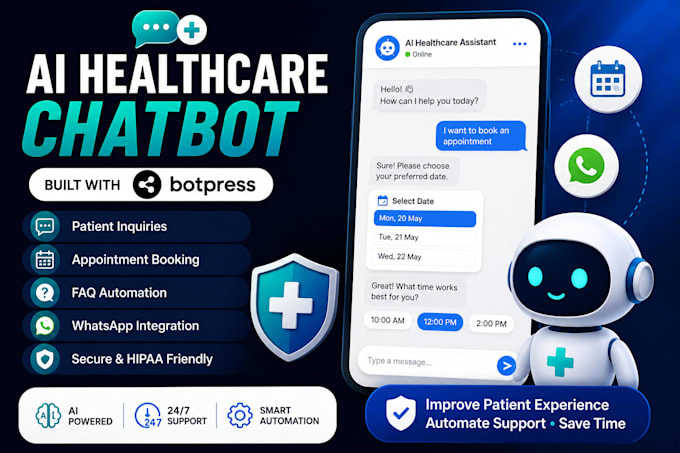 build an ai chatbot for patient inquiries using botpress, appointment booking