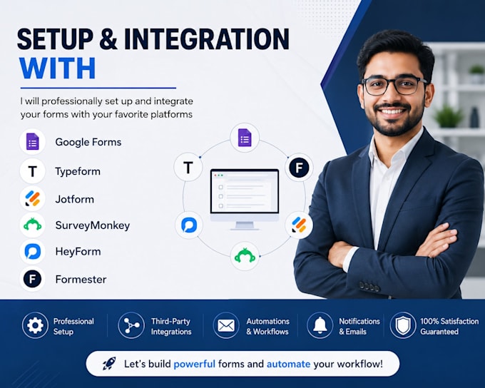 setup google forms typeform jotform surveymonkey heyform formester integration