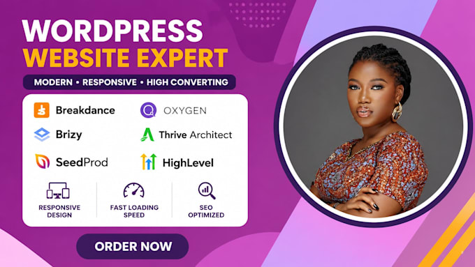 build wordpress website using brizy breakdance oxygen thrive architect