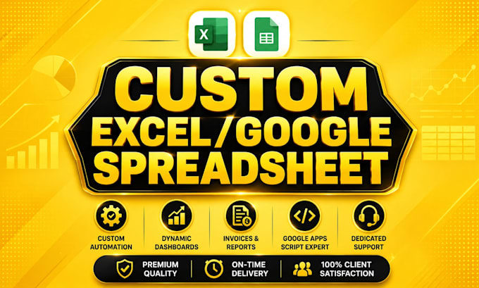 do google sheets automation as an expert, custom spreadsheet, excel spreadsheet