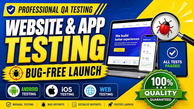 test and review your website, mobile apps, product, QA and android user test