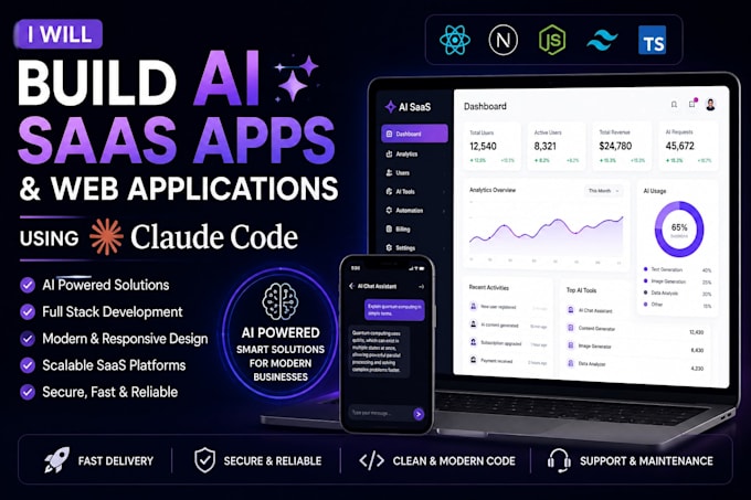 ai saas apps and web applications using claude code
