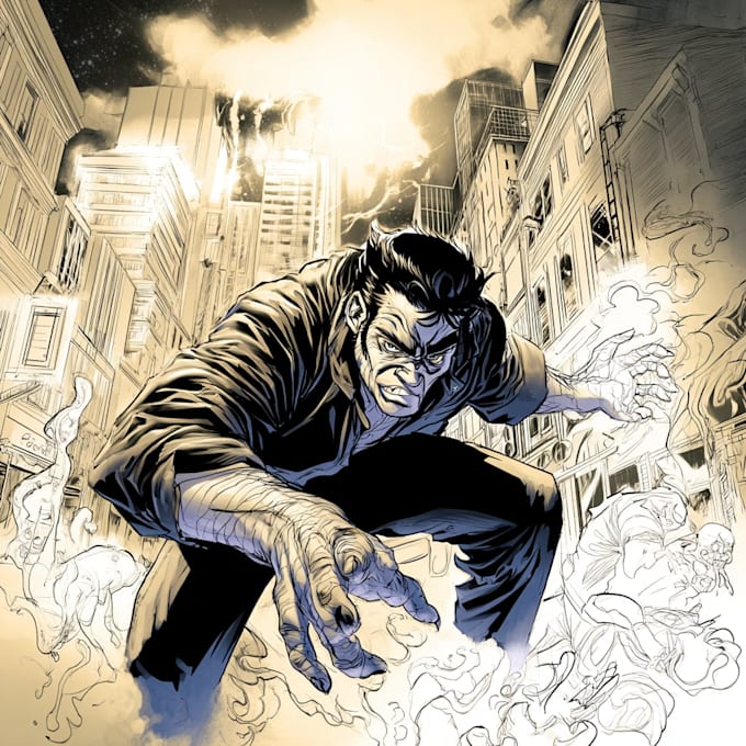 comic book illustration with comic book illustrator