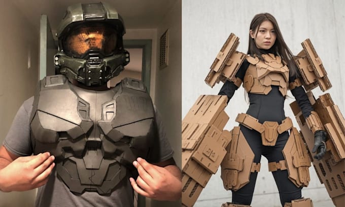 design wearable 3d cosplay armor custom 3d helmet for 3d printing stl