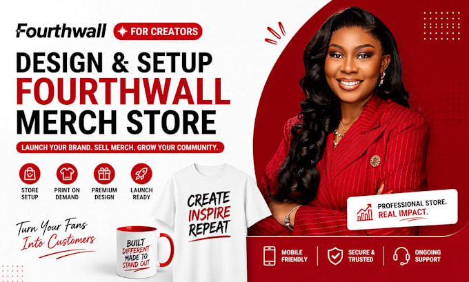 setup fourthwall store with printful products and design fourthwall website