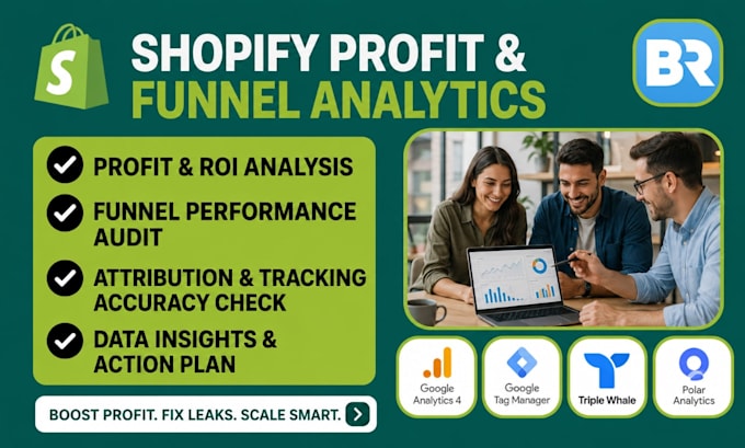 audit shopify profit analytics ga4 funnels GTM triple whale polar google ads