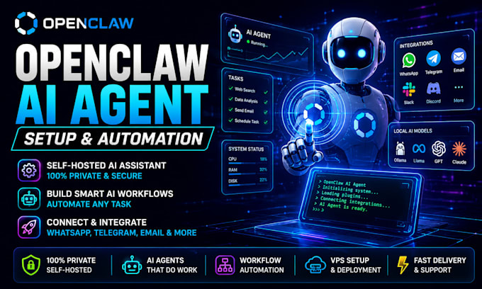 Setup openclaw clawdbot hermes ai agent vps mac mini obsidian n8n ...