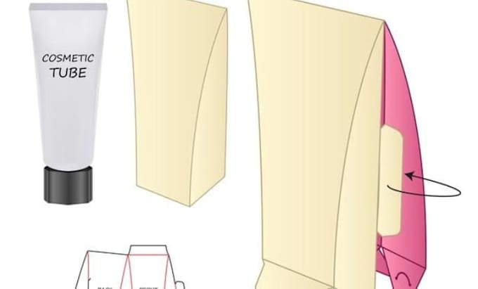 design cosmetic carton insert sleeve packaging template