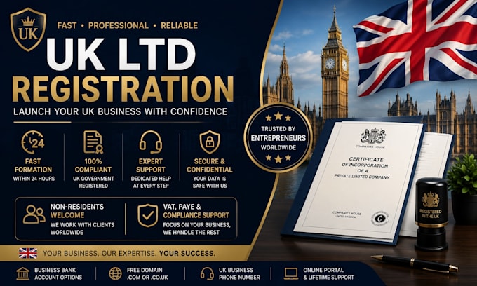 register your UK ltd company professionally