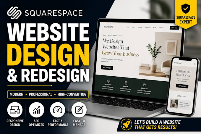 build squarespace website design redesign squarespace website development