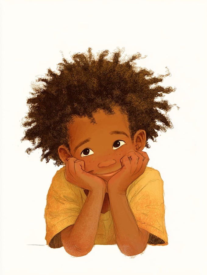 draw african american children book illustration