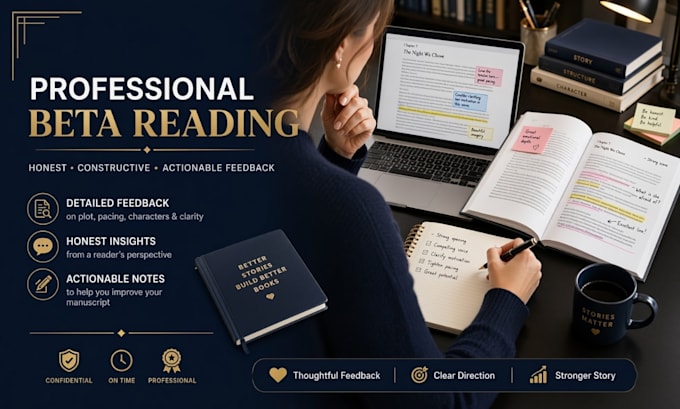 beta read your book manuscript novel or story and provide constructive feedback