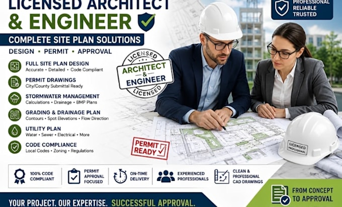 do professional site grading plan, drainage and land development design