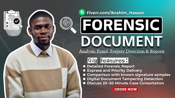 do forensic document examination, handwriting, signature, and report writing