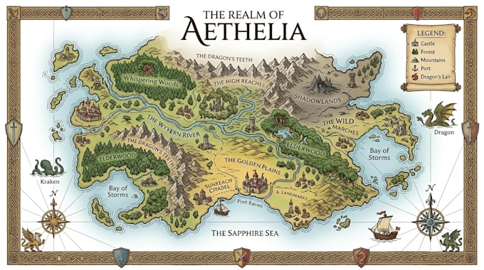 create fantasy maps city maps game maps and vector illustrations