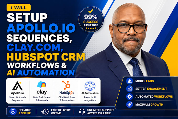 setup hubspot CRM workflows apollo sequences clay automation integrations