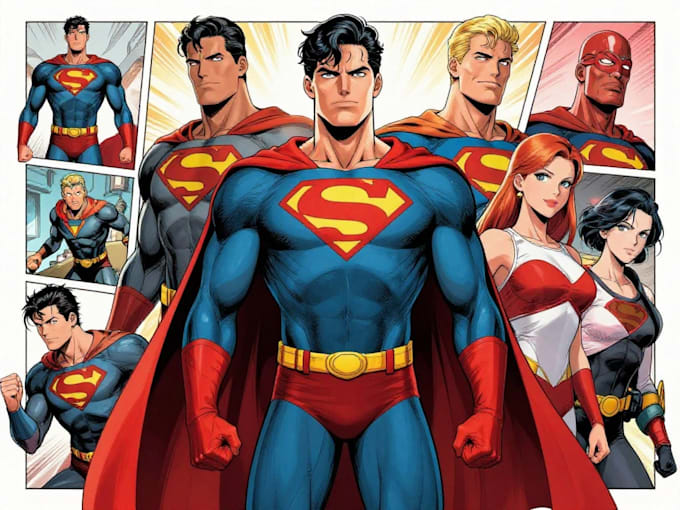 draw  amazing superhero character