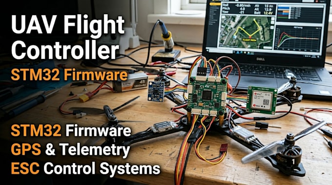 build uav flight control systems with stm32 firmware, gps navigation, telemetry