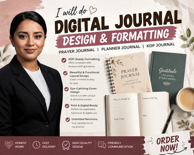 do digital journal design prayer journal planner journal formatting KDP journal