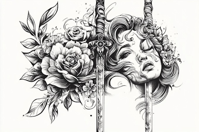 create custom tribal tattoo illustration